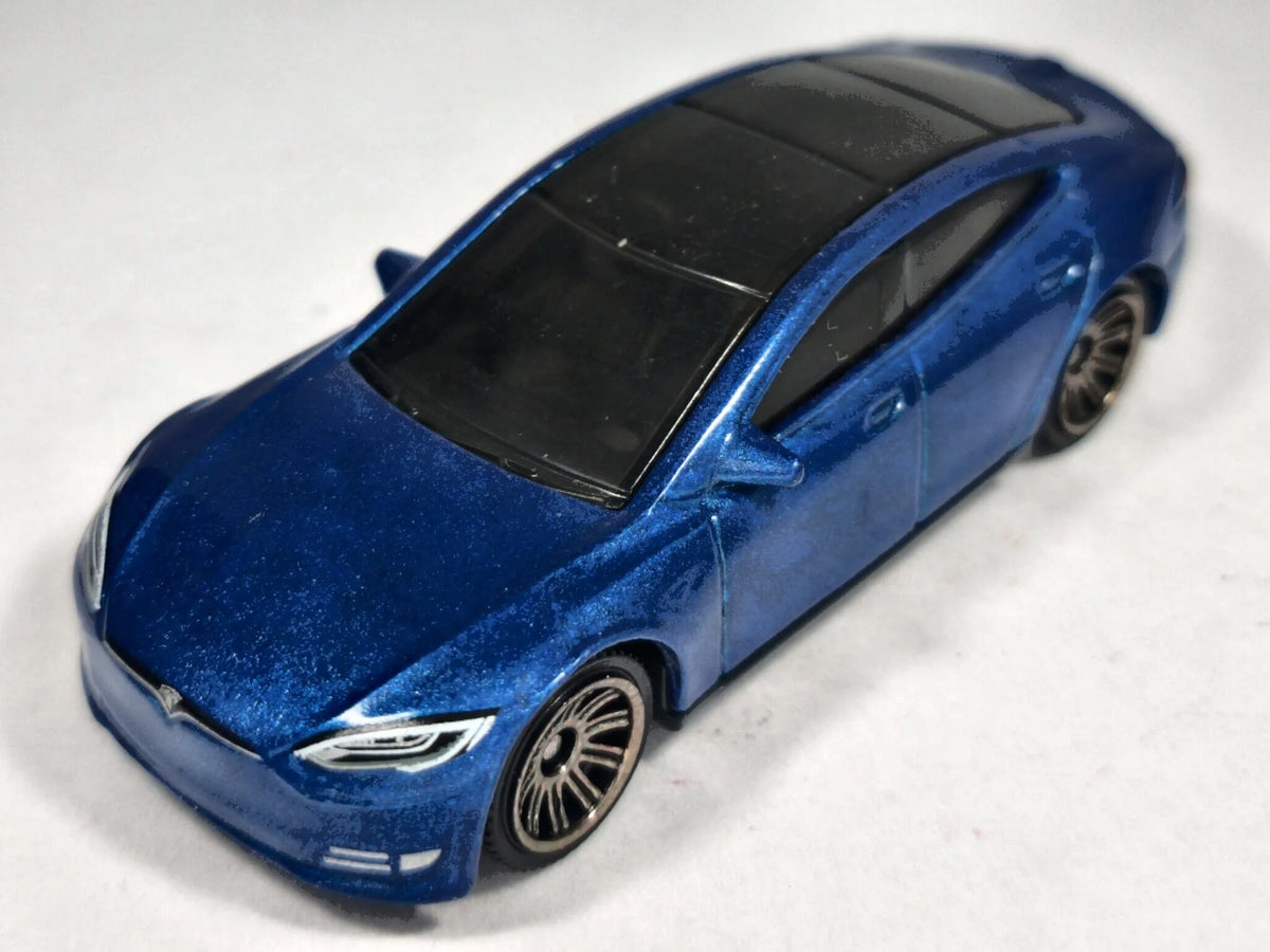 TESLA MODEL S, Matchbox 2022, Die cast MB1355, Niebieski, 1:66, Resoraki – zdjęcie 2