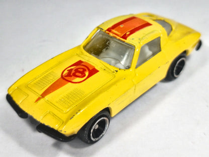 CHEVROLET CORVETTE STING RAY 1963 SPLIT-WINDOW, Zylmex 1982, Żółty, 1:72 – zdjęcie 2
