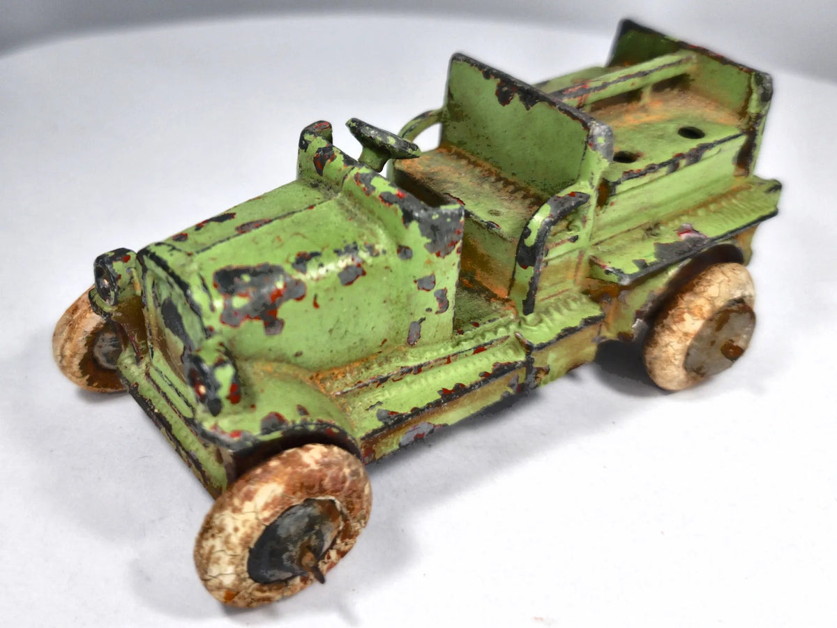 WOJSKOWA CIĘŻARÓWKA Z ODLEW ŻELIWNY Hubley 1920's 1:43 Made in England – zdjęcie 2