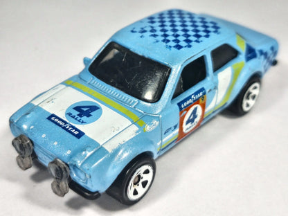 '70 FORD ESCORT RS1600, Hot Wheels 2014, Die cast, Błękitny, 1:55, Resoraki – zdjęcie 2