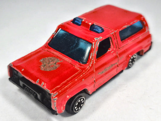 PICK-UP FIRE DEPT, Summer ok 1980, Die cast, Czerwony, 1:64, Resoraki – zdjęcie 2