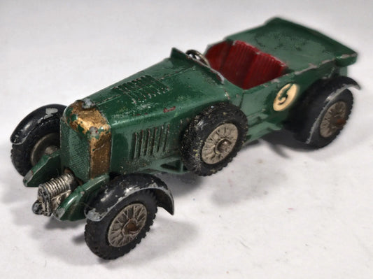 1929 4,5 litre Bentley Matchbox 1962 Zielony 1:55 Made in England 4 5 – zdjęcie 2