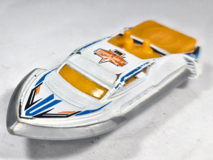 Hydro Cruiser Matchbox 2015 HW Speed Graphics 1:64 Łódź Luzak Biały – zdjęcie 2