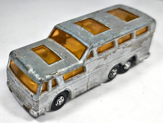 Autobus COACH Superfast Matchbox '60 Srebrny 1:87 Made in England – zdjęcie 2