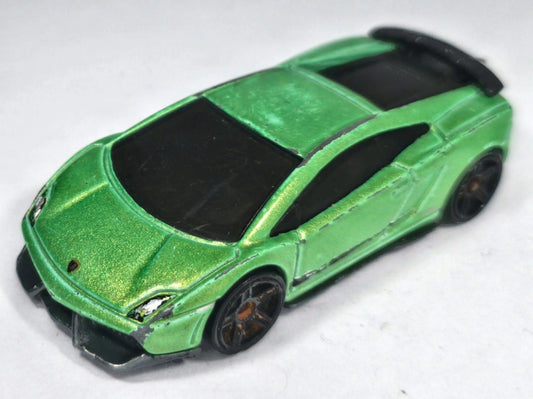 Lamborghini Gallardo Lp 570-4 Hot Wheels 2010 1:64 Luzak Zielony – zdjęcie 2