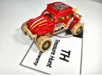 Buggy VOLKSWAGEN BAJA BUG Hot Wheels 2021 Czerwony 1:53 TH Treasure Hunt – zdjęcie 2