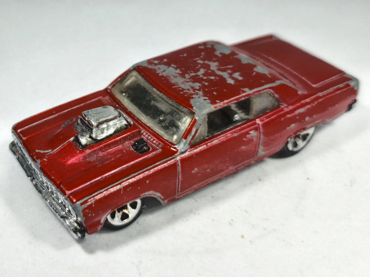 '64 Chevelle Ss Hot Wheels 2011 1:64 Luzak Czerwony Muscle Car – zdjęcie 2