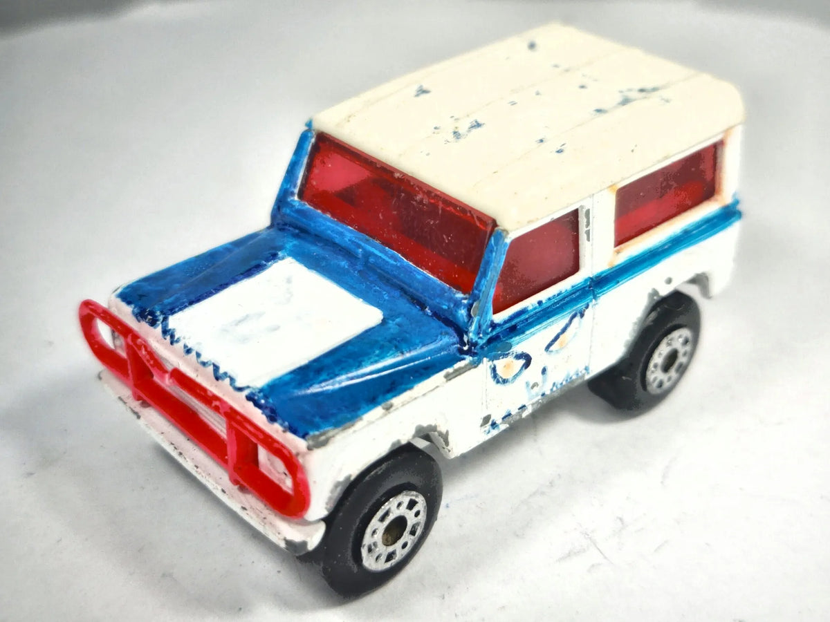 LAND ROVER NINETY, Matchbox 1987, Die cast, Biały, 1:64, Resoraki – zdjęcie 2