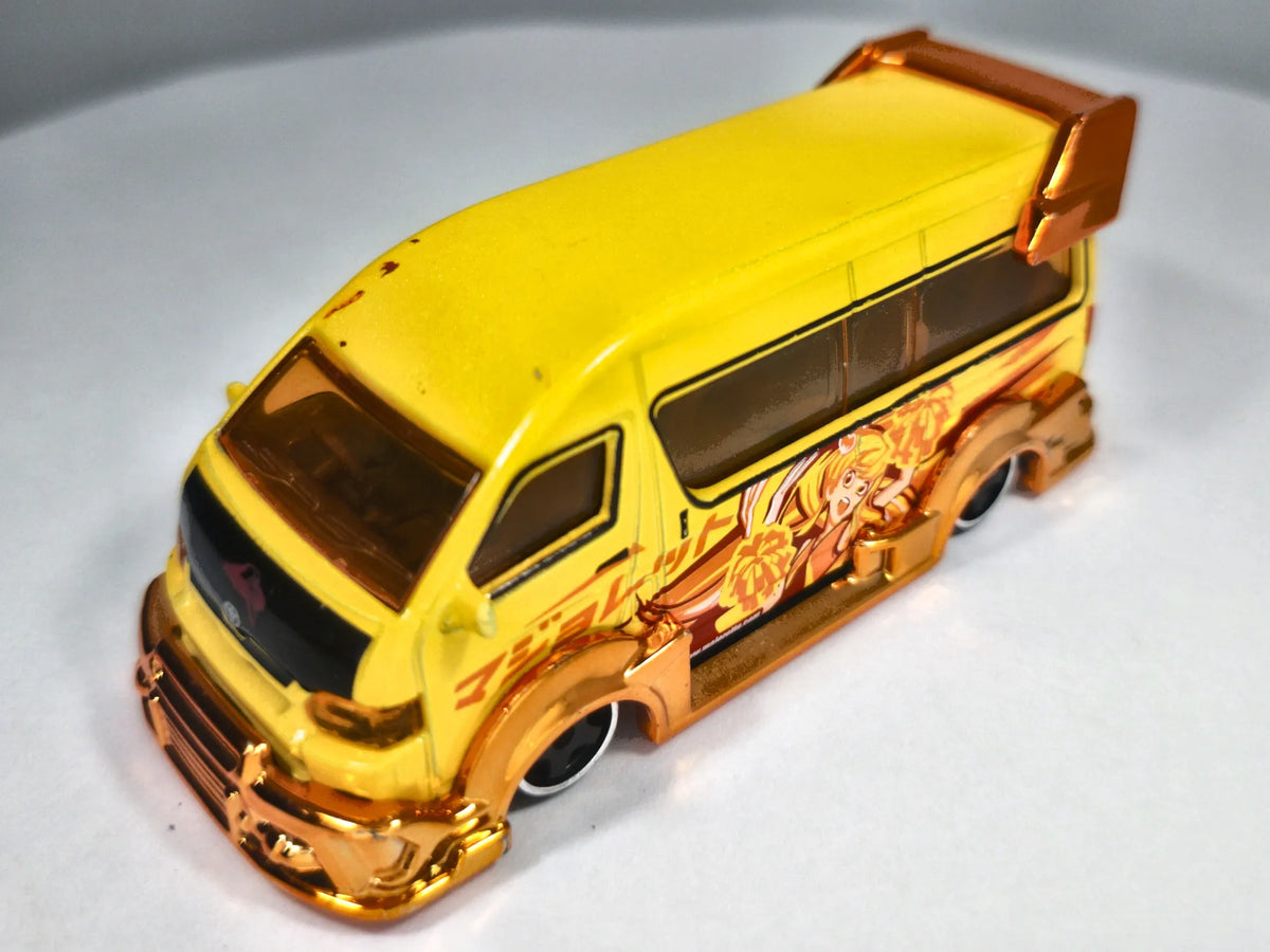 TOYOTA HIACE, Majorette Deluxe, Die cast BKI90824, Żółty, 1:69, Resoraki – zdjęcie 2