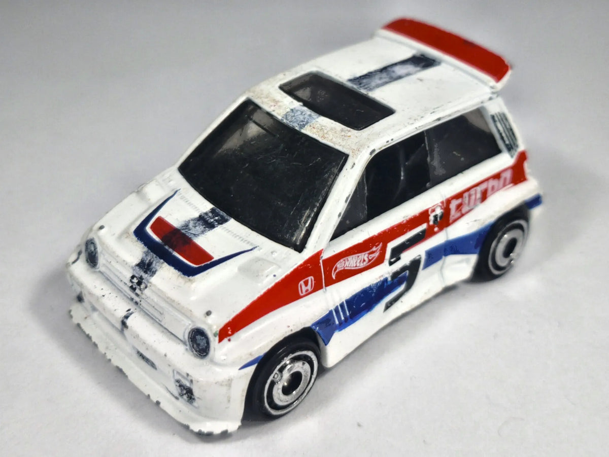 '85 HONDA CITY TURBO II, Hot Wheels 2017, Die cast FJV43 #5, Biały, 1:64 – zdjęcie 2