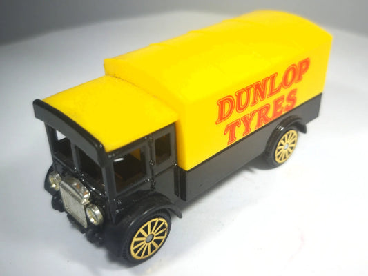 DUNLOP TYRES VAN, Corgi Village, Made in England, Die cast Y12, Żółty, 1:64 – zdjęcie 2