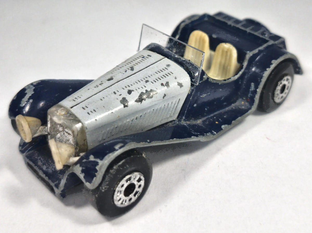 SS 100 JAGUAR, Matchbox Toys 1982, Vintage Die cast Niebieski 1:64 Resoraki – zdjęcie 2