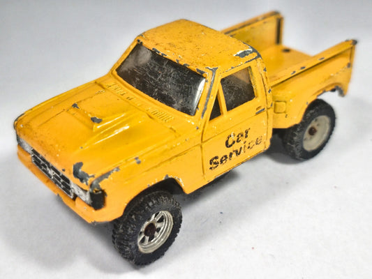 FLARESIDE PICKUP TRUCK CAR SERVICE Vintage Maisto 1982, Die cast Żółty 1:64 – zdjęcie 2