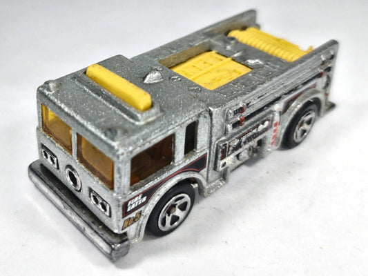 Fire Eater Hot Wheels 1976 1:64 Wóz strażacki Luzak Srebrny Straż pożarna – zdjęcie 2