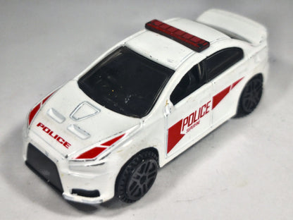 Jak Mitsubishi Lancer Evolution X Police, Die cast, Biały, 1:64, Resoraki – zdjęcie 2