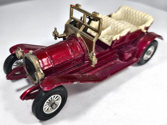 1909 THOMAS FLYABOUT Vintage Matchbox '70 Fuksja 1:36 Made in England – zdjęcie 2