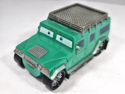 Hummer H2 Bohater T.J. Disney/Pixar Cars 1:64 Luzak Zielony – zdjęcie 2