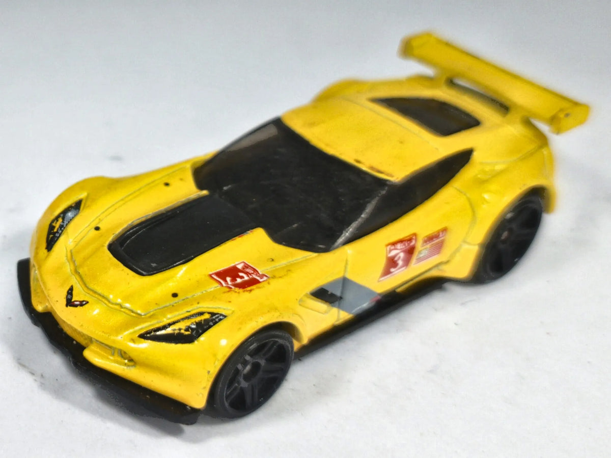 Corvette C7.R Hot Wheels 2014 1:64 3 Luzak Żółty – zdjęcie 2