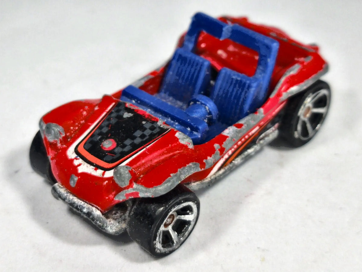 Meyers Manx HW Glow Wheels Hot Wheels 2002 Red 1:64 – zdjęcie 2