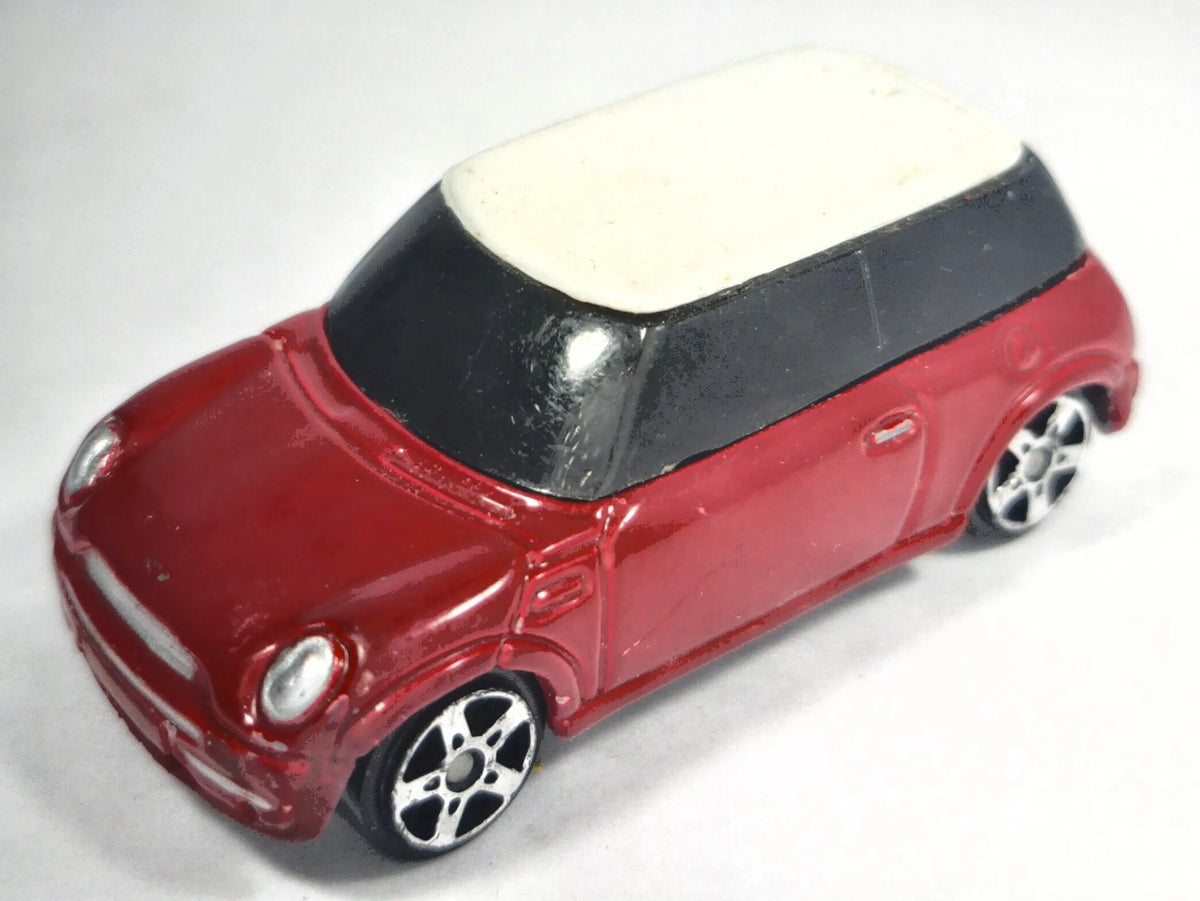MINI COOPER, Maisto, Die cast, Biały i Bordowy, 1:64, Resoraki – zdjęcie 2