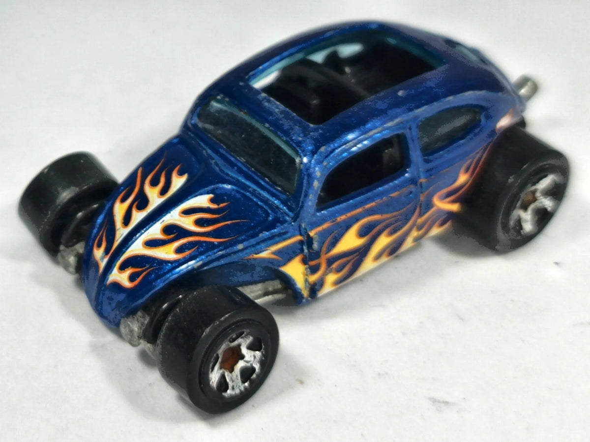 Custom Volkswagen Beetle Hot Wheels 1:64 Luzak Niebieski 2xMetal – zdjęcie 2