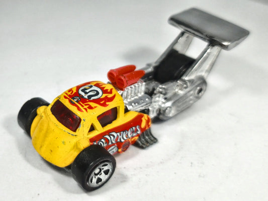 Whatta Drag Hot Wheels 1998 1:64 Dragster 2 Luzak Żółty – zdjęcie 2