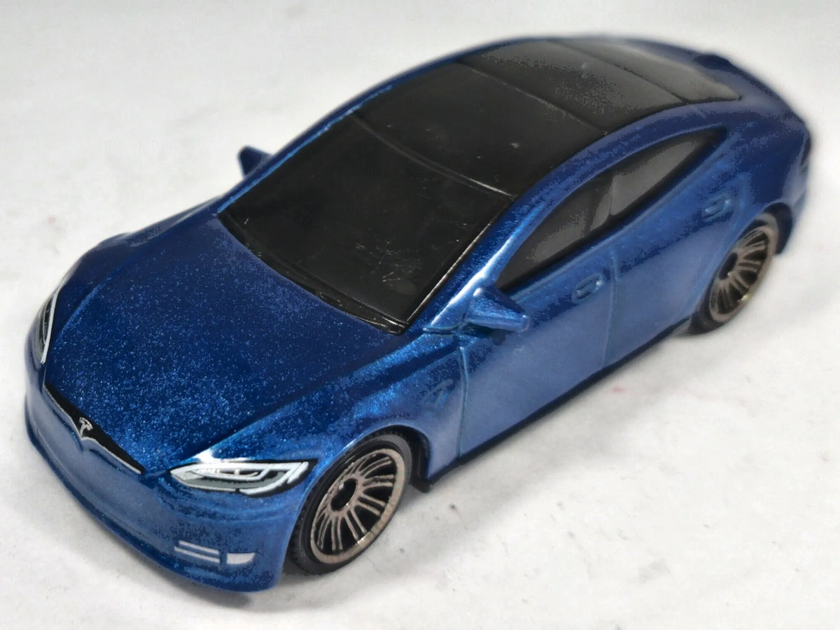 Tesla Model S Matchbox 2022 1:64 Niebieski Samochód osobowy – zdjęcie 2