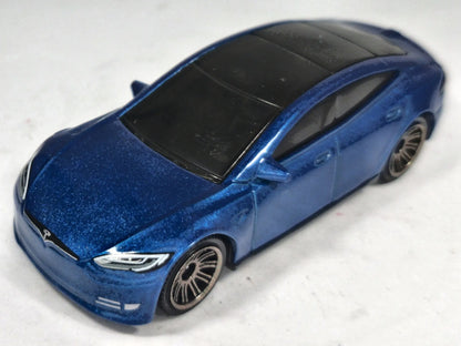 Tesla Model S Matchbox 2022 1:64 Niebieski Samochód osobowy – zdjęcie 2