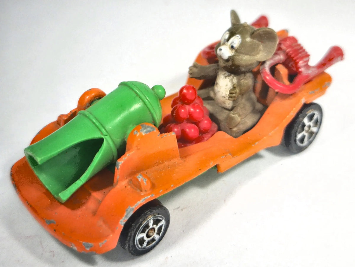TOM & JERRY Cannon Go-Cart, Corgi 1970 Made in Gt Britain Pomarańczowy 1:64 – zdjęcie 2