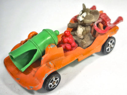 TOM & JERRY Cannon Go-Cart, Corgi 1970 Made in Gt Britain Pomarańczowy 1:64 – zdjęcie 2