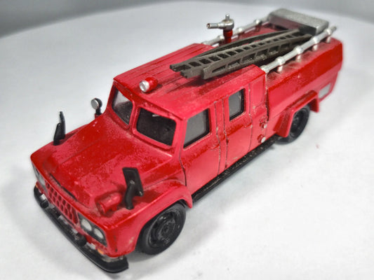 1950 AUTOPOMPE DONG FENG, AmerCom, Die cast 72/1950, Czerwony 1:72 Resoraki – zdjęcie 2