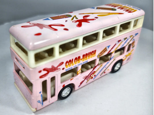AUTOBUS PIĘTROWY Color-Brush KinToy '90 Różowy 1:43 – zdjęcie 2