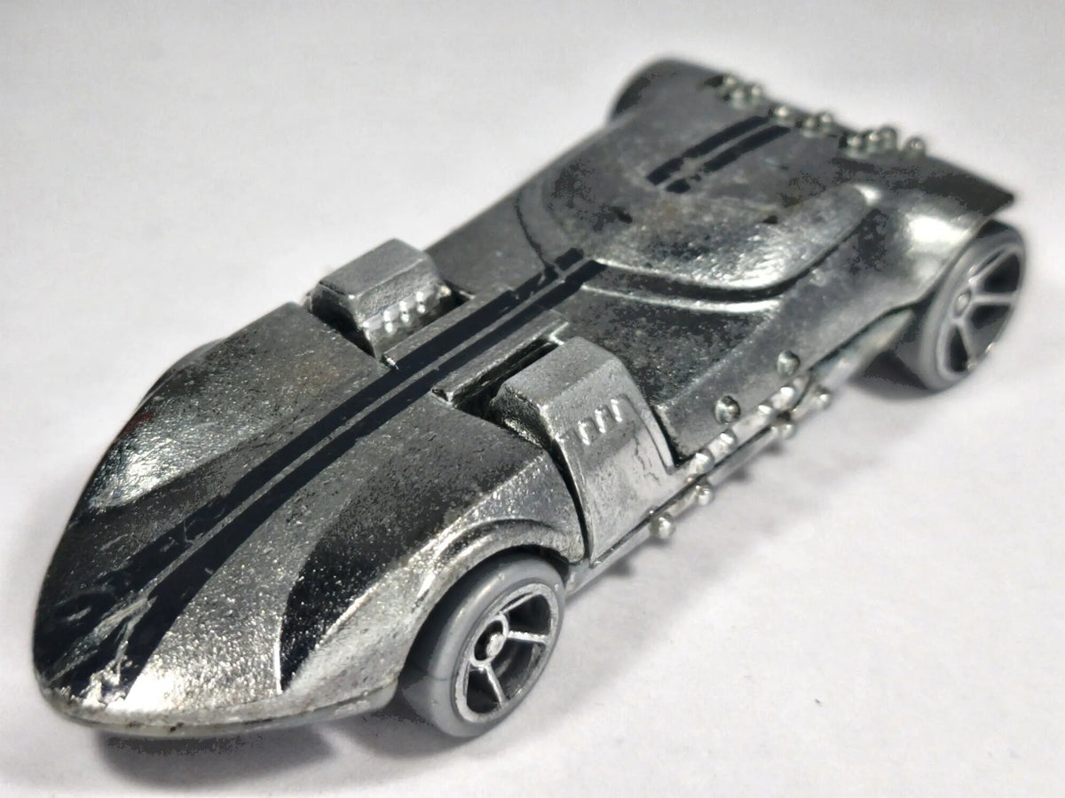 TWIN MILL, Hot Wheels 2022, Die cast HKG33, Srebrny chrom, 1:64, Resoraki – zdjęcie 2