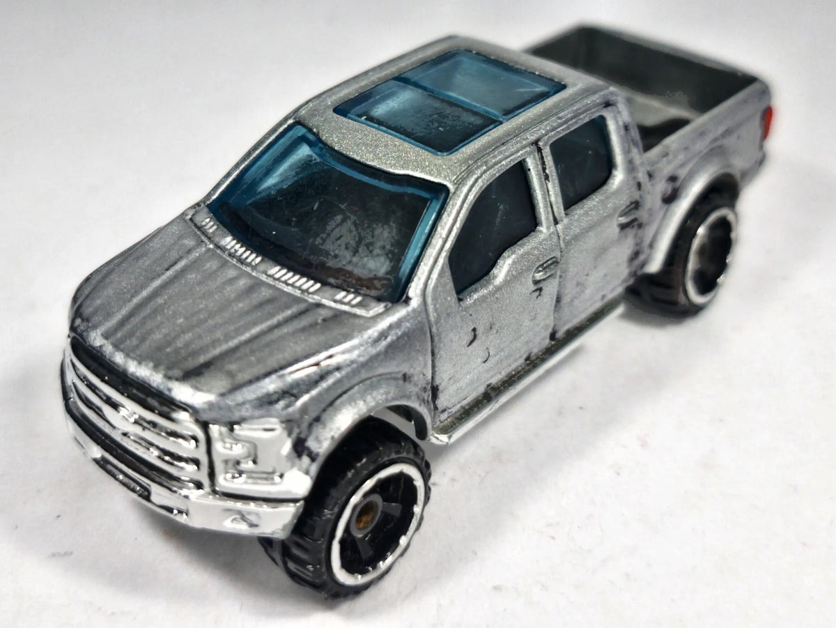 FORD F-150 PICKUP, Hot Wheels 2014, Die cast G48, Srebrny, 1:64, Resoraki – zdjęcie 2