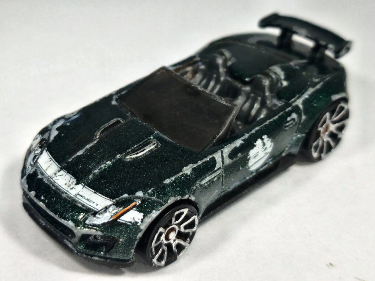 Jaguar F-Type Project 7 Hot Wheels 2015 Zielony 1:68 – zdjęcie 2