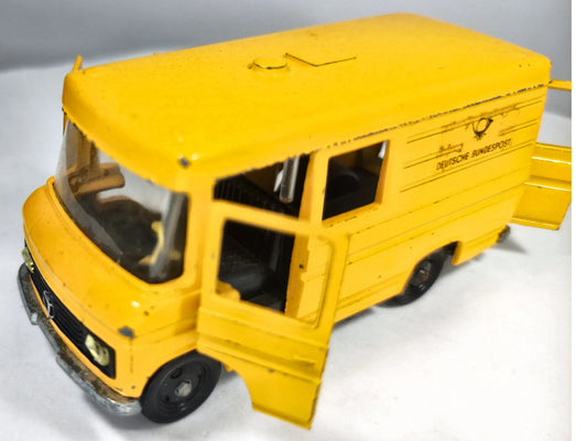 MERCEDES-BENZ POSTWAGEN SIKU '70 Żółty 1:43 Made in Germany 2xMetal – zdjęcie 2