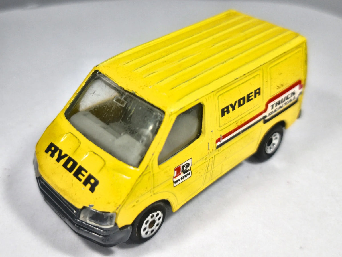 FORD TRANSIT, Matchbox 1986, Die cast, Żółty, 1:54, Resoraki – zdjęcie 2