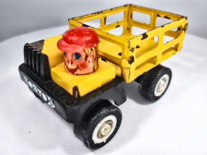 ZABYTKOWY BLASZAK WYWROTKA, Kosto 1970, Made in France, Żółty, 1:43 – zdjęcie 2