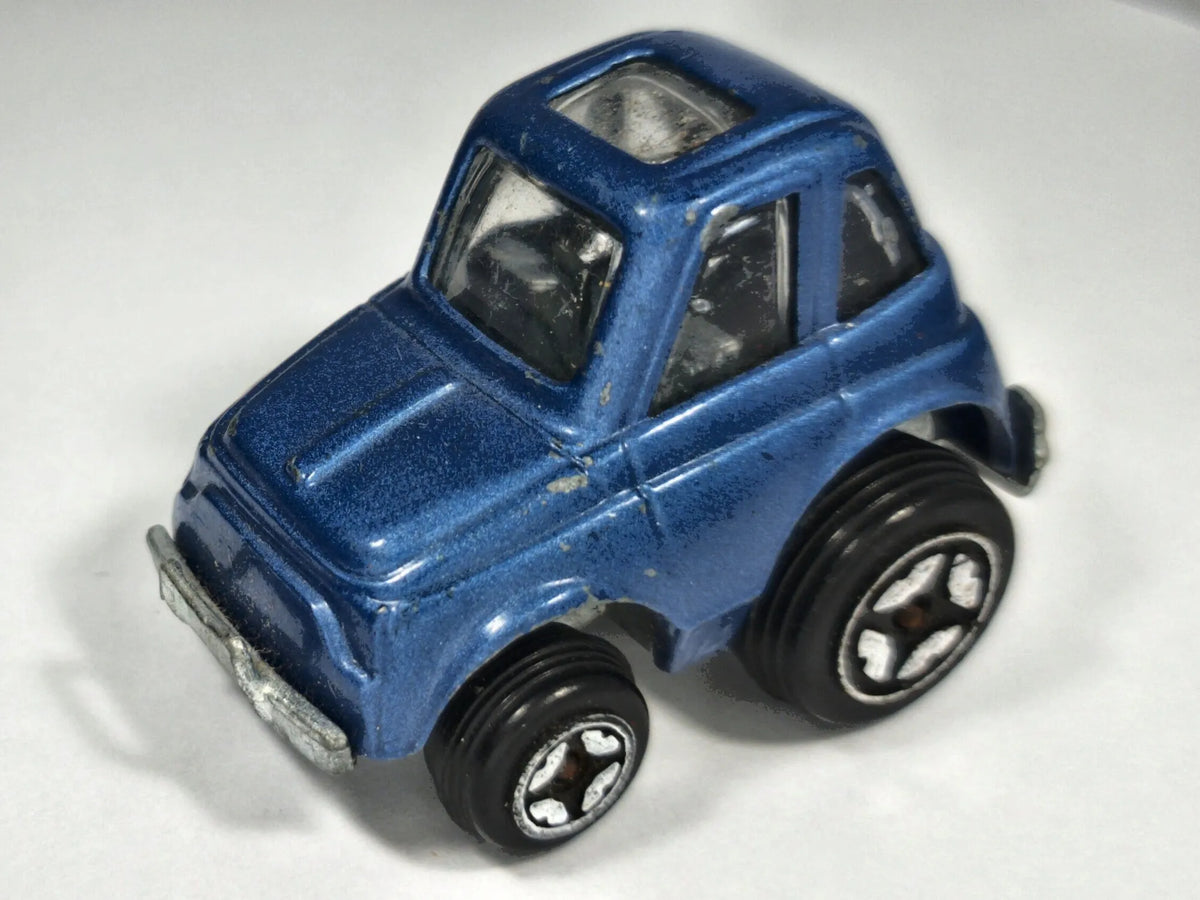 Fiat 500 Tooned Polistil '70 Niebieski 1:64 Made in Italy – zdjęcie 2