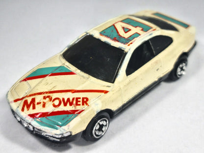 Jak BMW 850i Seria E31, M-Power #4, Die cast NO.804, Kremowy 1:64, Resoraki – zdjęcie 2