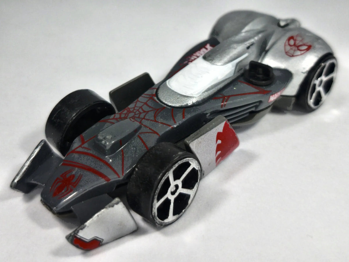 SPIDER-MAN MARVEL SERIES, Majorette 2007, REF:282D, Srebrny, 1:64, Resoraki – zdjęcie 2