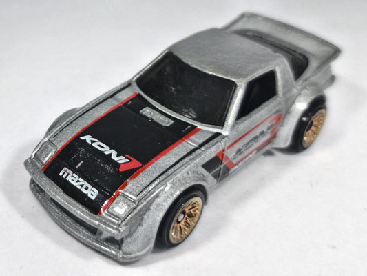 Mazda Rx-7 Hot Wheels HW Speed Graphics 1:64 KONI7 Luzak Srebrny – zdjęcie 2