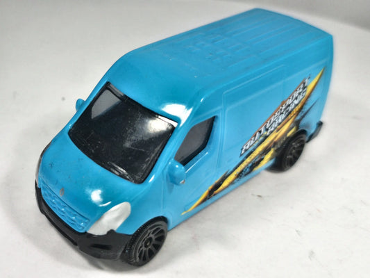 Renault Master Majorette 1:54 Van Niebieski Dostawczy Autosport Racing – zdjęcie 2