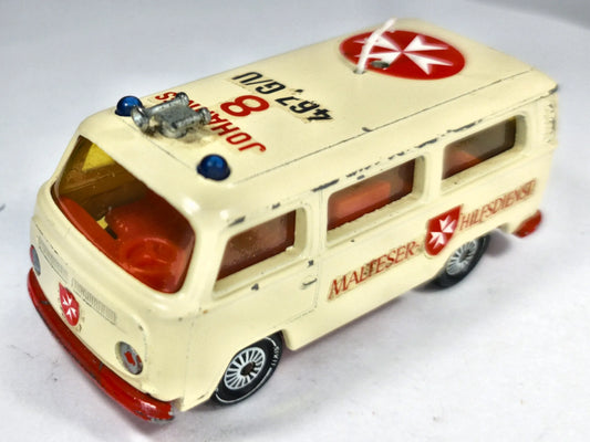 VW BUS Ambulans SIKU '70 Kremowy 1:50 Made in West Germany – zdjęcie 2