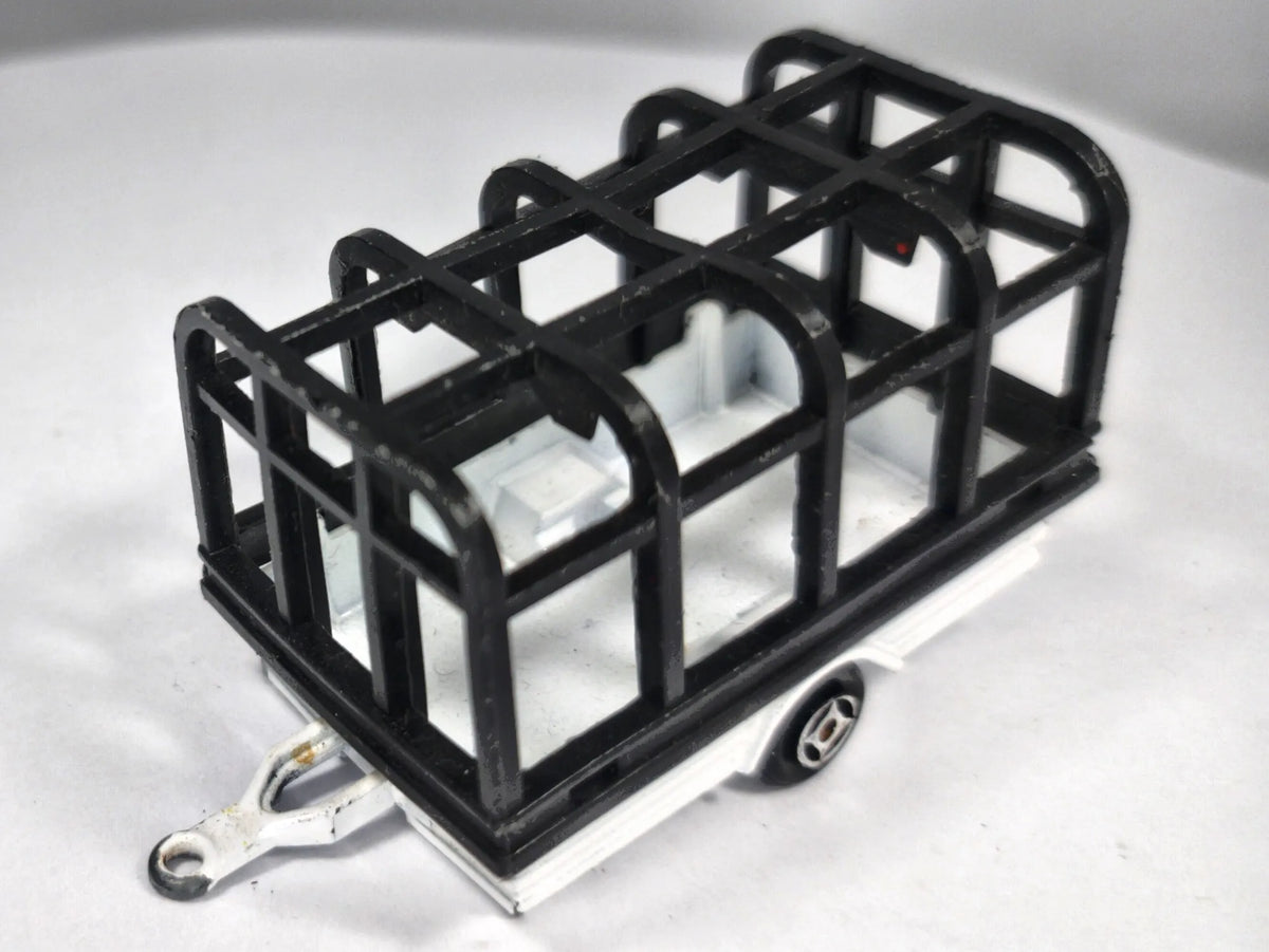 Cage Trailer Majorette '80 Biały 1:64 Made in France – zdjęcie 2