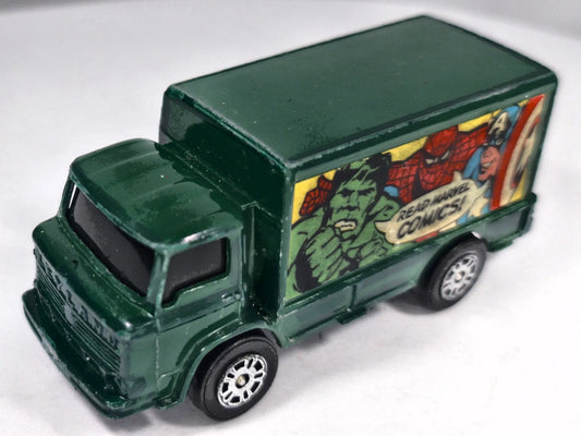 LEYLAND TERRIER MARVEL COMICS Corgi '80 Zielony 1:52 Made in Gt Britain – zdjęcie 2