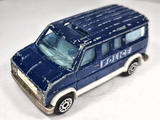 Fourgon Police Majorette 1:64 Van Luzak Niebieski Policja 2xMetal – zdjęcie 2