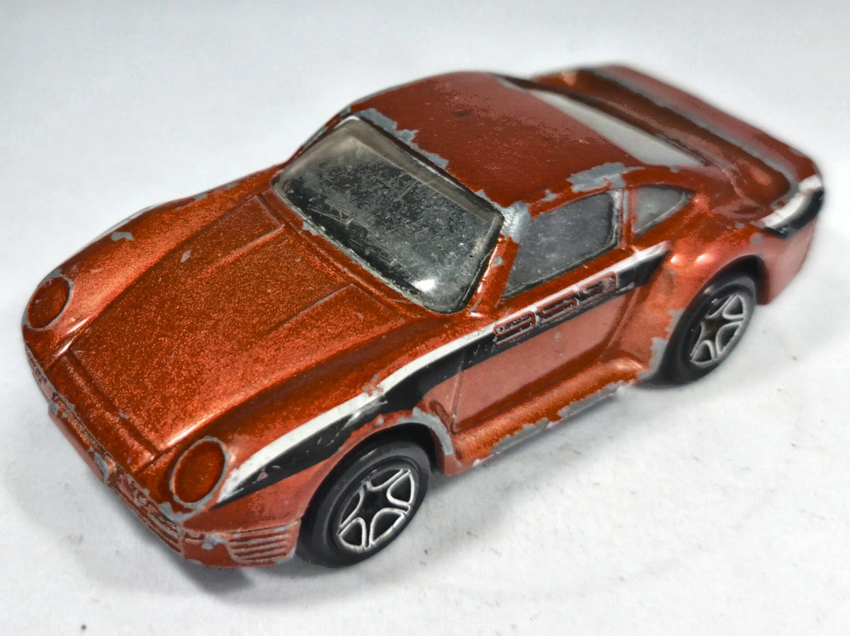 Porsche 959 Matchbox 1986 1:53 Made in France Luzak Brązowy – zdjęcie 2