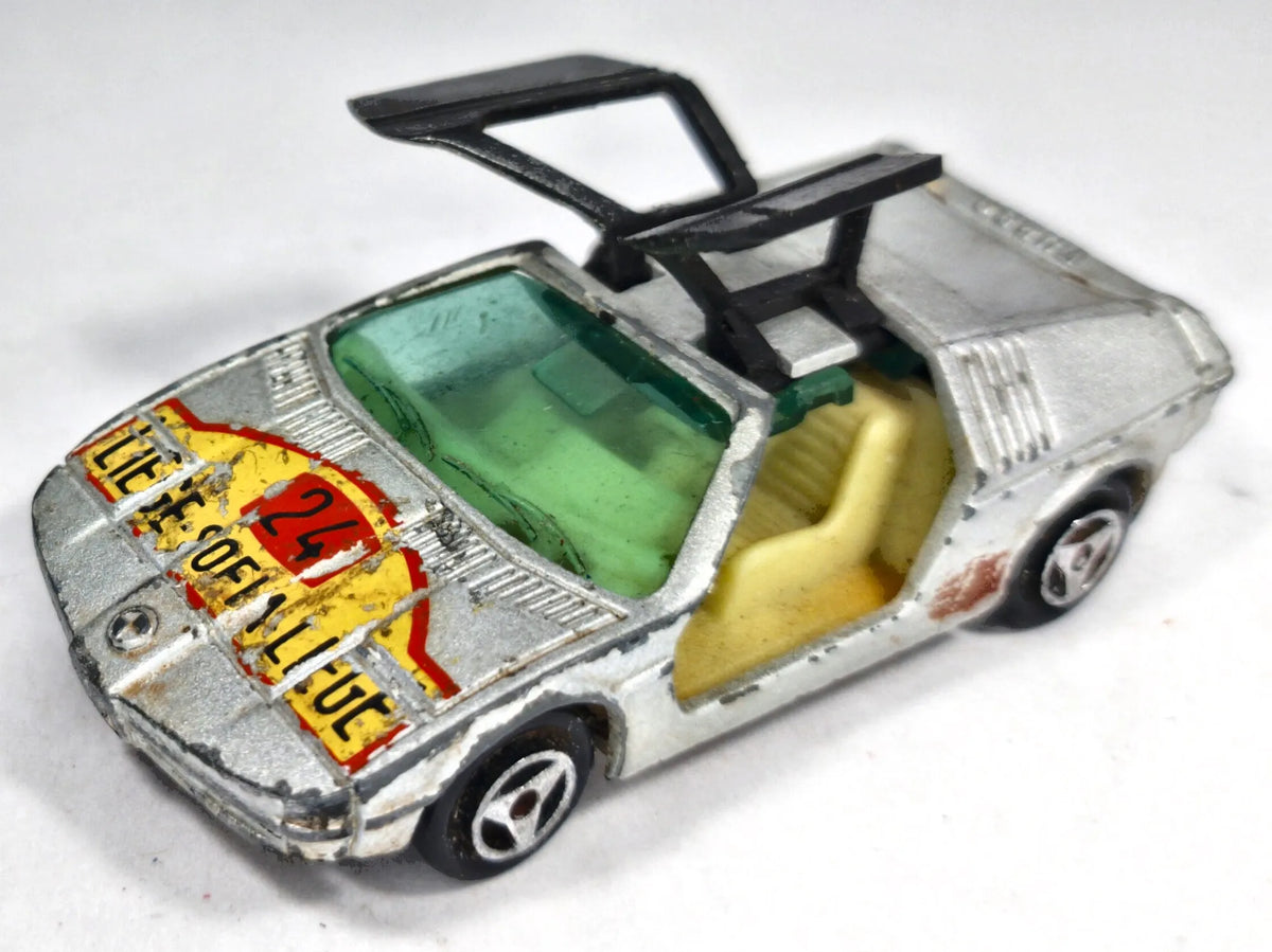 TURBO BMW Majorette 1976 Srebrny 1:60 Made in France – zdjęcie 2