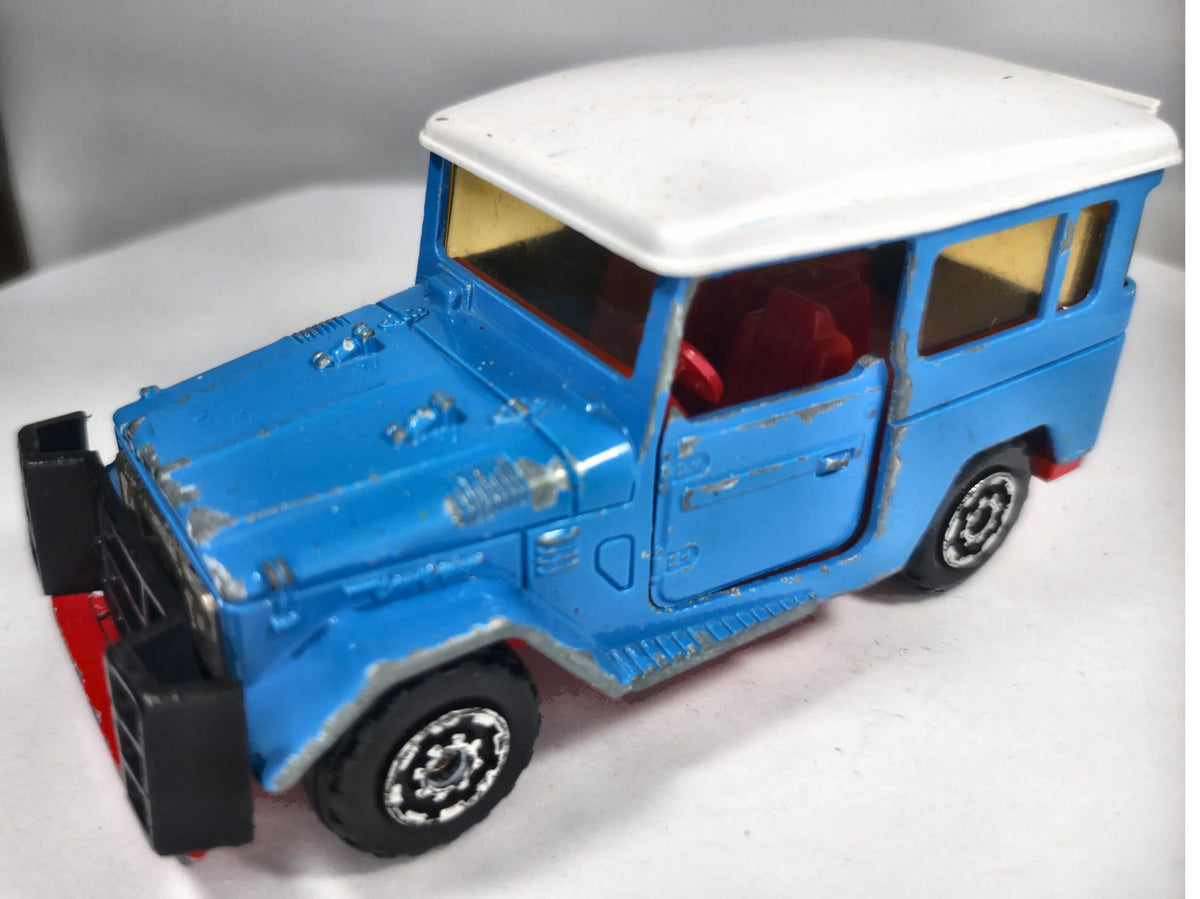 Toyota Land Cruiser Majorette '80 Niebieski 1:36 Made in France 2xMetal – zdjęcie 2